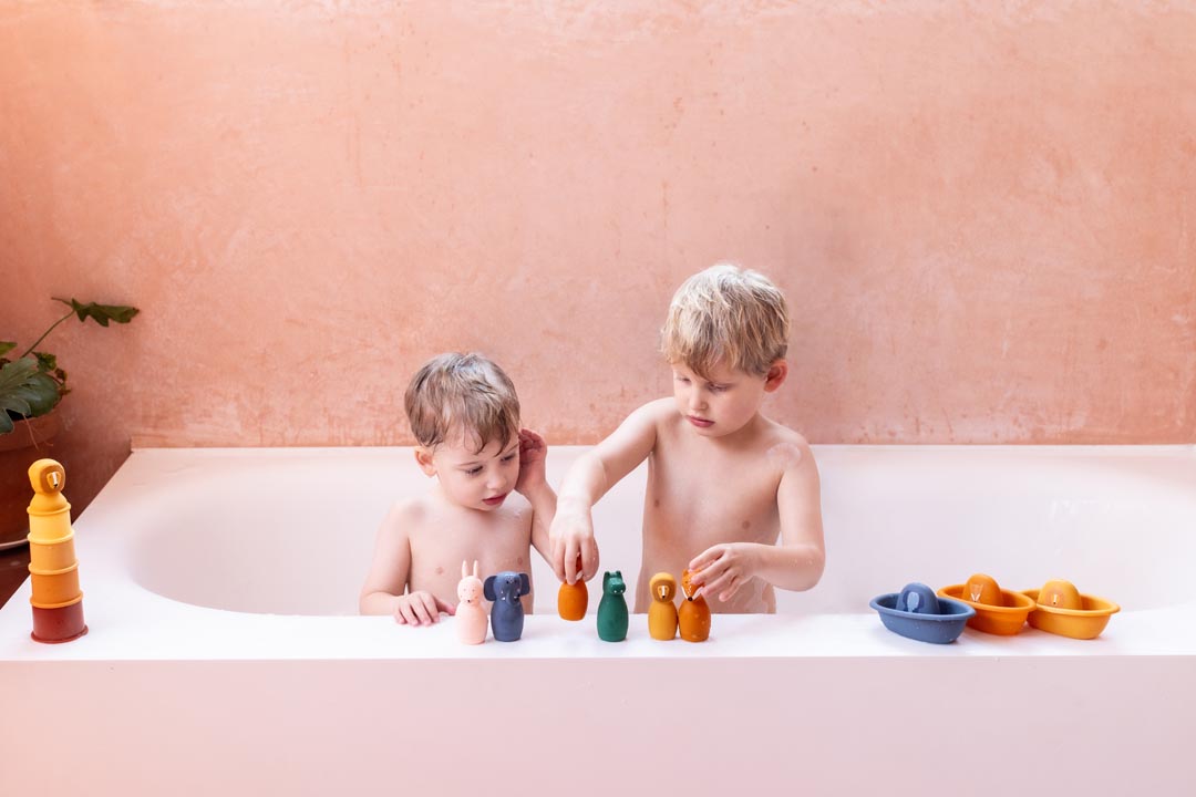 Animales de juguetes para apretar para el baño - Mrs. Rabbit & Mr. Fox